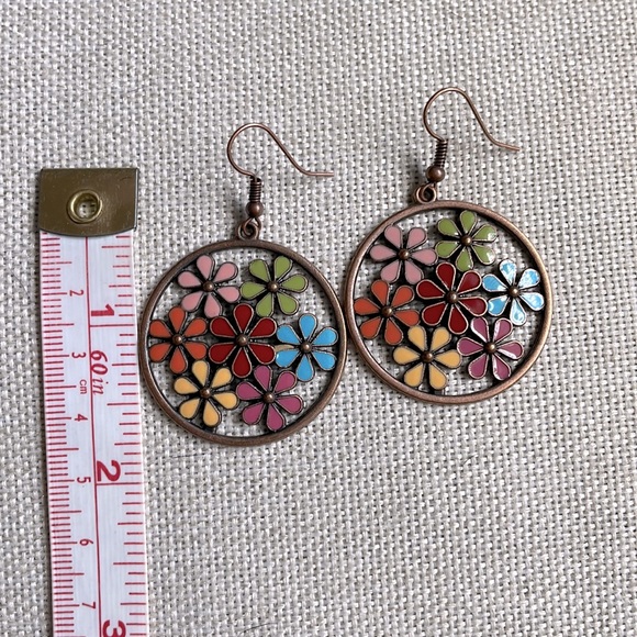 Flower Drop Earrings - Picture 3 of 4